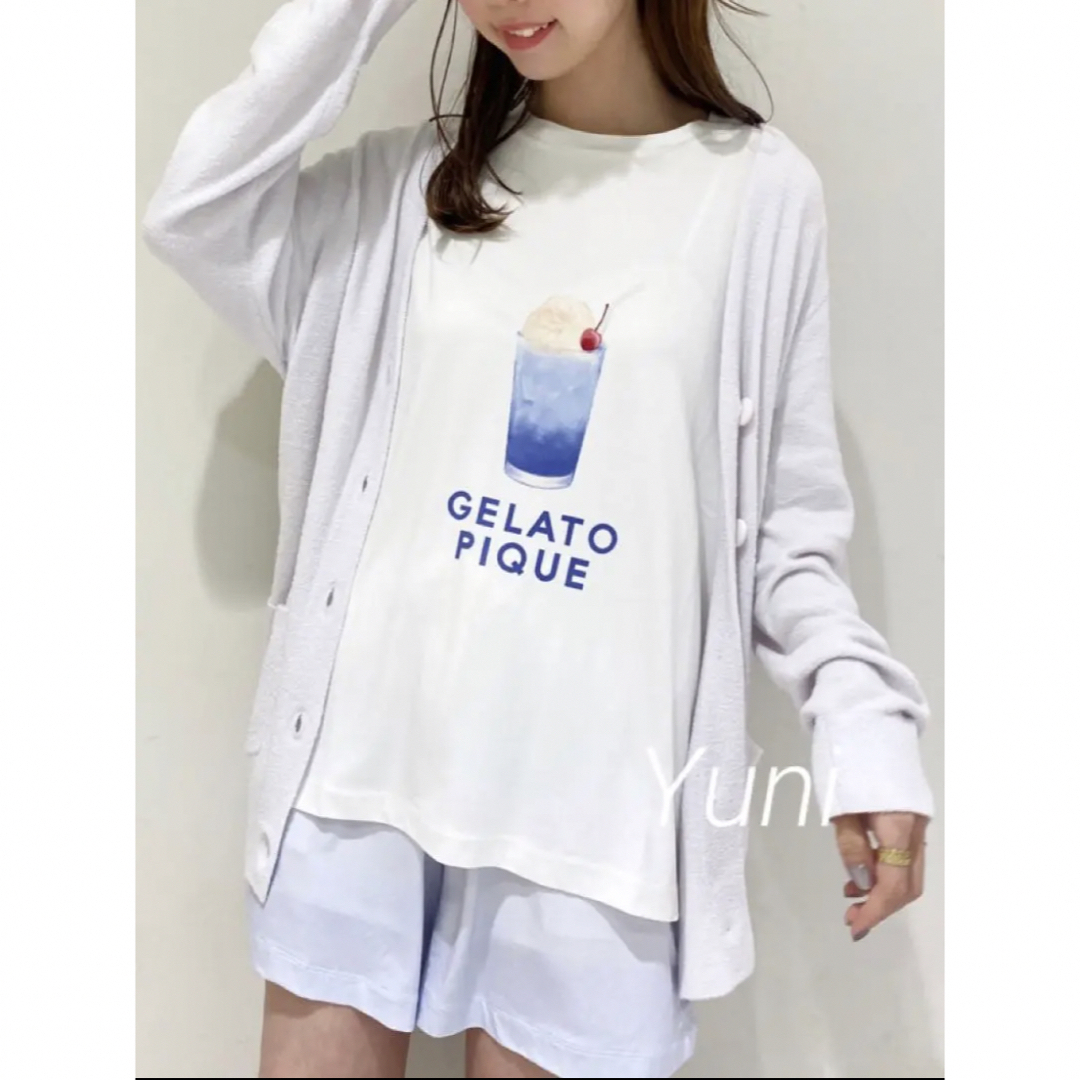 正規品♡接触冷感♡ソーダフロートTシャツ&グラデーションショートパンツ♡ブルー