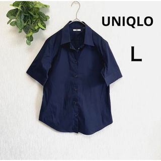 ユニクロ(UNIQLO)の美品！UNIQLOレディースシャツ(シャツ/ブラウス(半袖/袖なし))