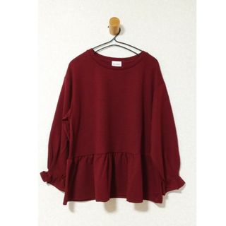 ビームス(BEAMS)のお値下げ♪【BEAMS】新品　ペプラムプルオーバー　カットソー　LLサイズ(カットソー(長袖/七分))