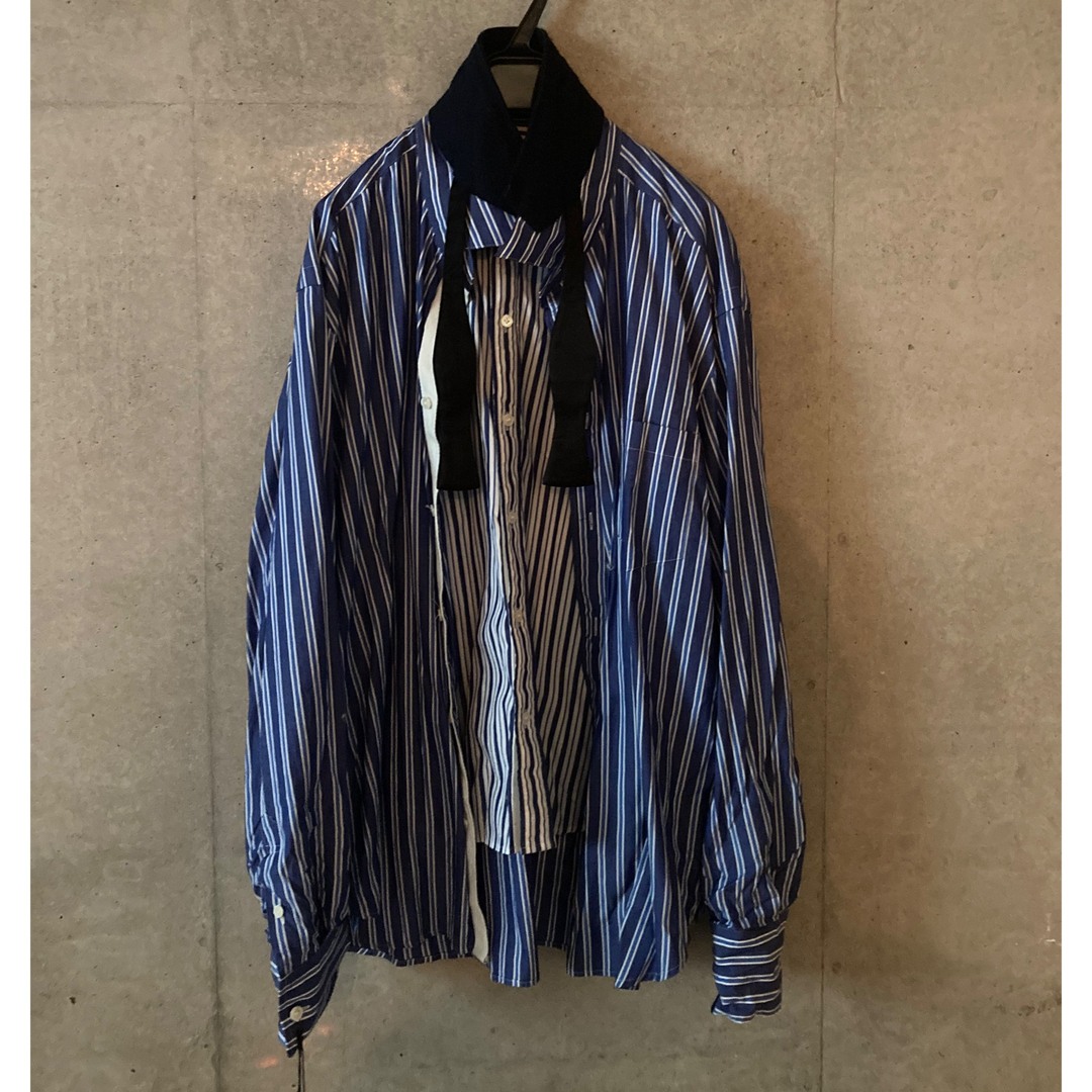 sacai ドッキング　ストライプシャツ　レイヤード　21AW