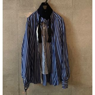 サカイ(sacai)のsacai ドッキング　ストライプシャツ　レイヤード　21AW(シャツ)