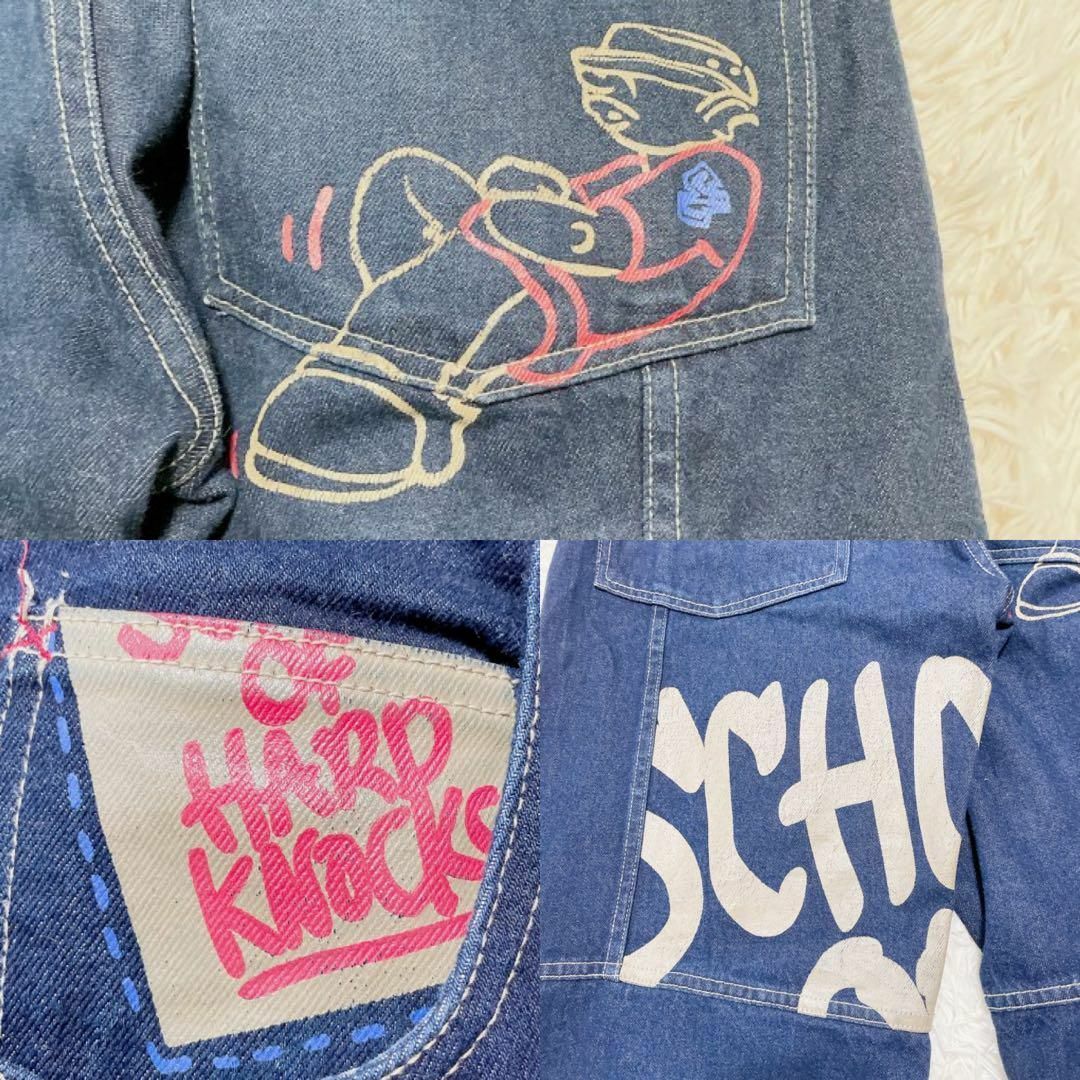 School of hard knocks デニムパンツ ワイド W32 B系-