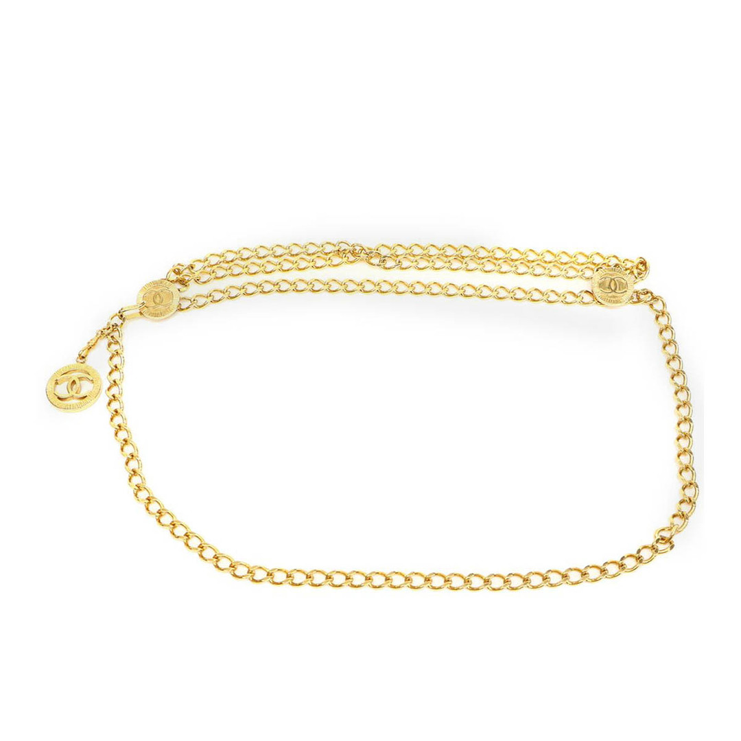 CHANEL - シャネル ココマーク 3連 チェーンベルト GP レディース