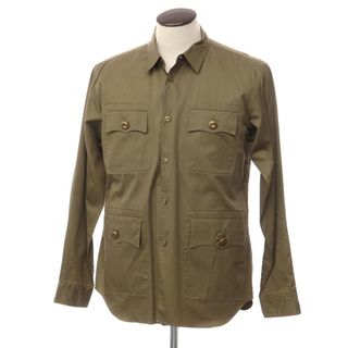 コムデギャルソンオムプリュス(COMME des GARCONS HOMME PLUS)の【中古】コムデギャルソンオムプリュス COMME des GARCONS HOMME PLUS 2015年春夏 コットン サファリシャツ オリーブブラウン系【サイズL】【メンズ】(シャツ)