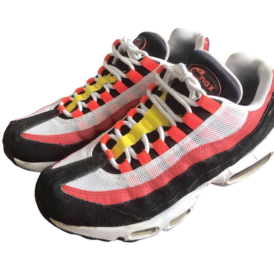 NIKE airmax95ナイキエアマックス95 黒赤　スエード25.0cm