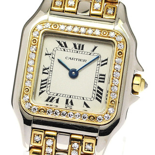 カルティエ(Cartier)のカルティエ CARTIER WF3051FH パンテール SM K18YG コンビ ダイヤ クォーツ レディース _757033(腕時計)