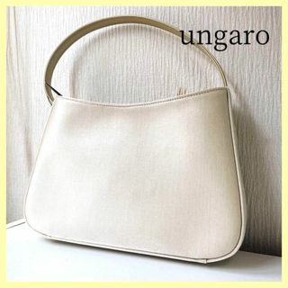 ウンガロ ungaro ハンドバッグ パーティバッグ 二次会　ベージュ(ハンドバッグ)