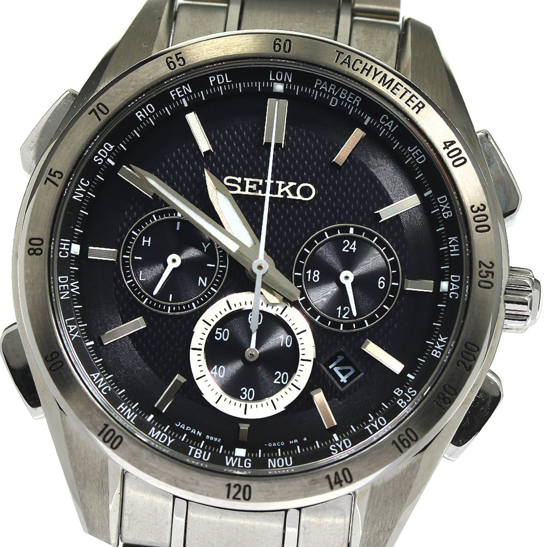 セイコー SEIKO SAGA193/8B92-0AB0 ブライツ フライトエキスパート クロノグラフ ソーラー電波 メンズ 美品 箱付き_761929