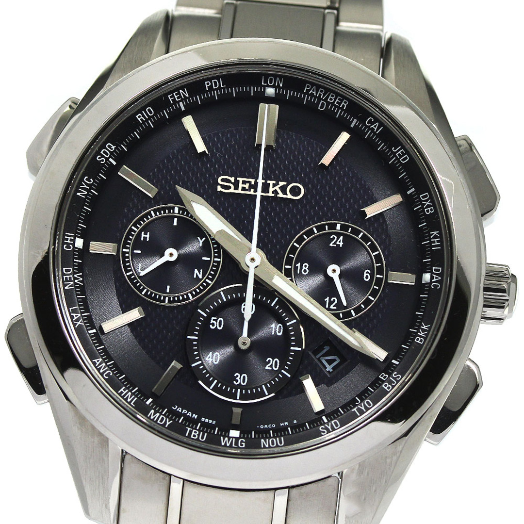 840機能特徴セイコー SEIKO SAGA197/8B92-0AA0 ブライツ フライトエキスパート ソーラー電波 メンズ 良品 箱・保証書付き_761281