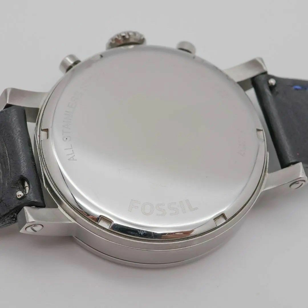 FOSSIL(フォッシル)の《一点物》FOSSIL 腕時計 シルバー クロノグラフ デイト メンズ メンズの時計(腕時計(アナログ))の商品写真