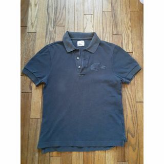 ラコステ(LACOSTE)のラコステ ポロシャツ VINTAGE WASHED サイズ２　ブラック(ポロシャツ)