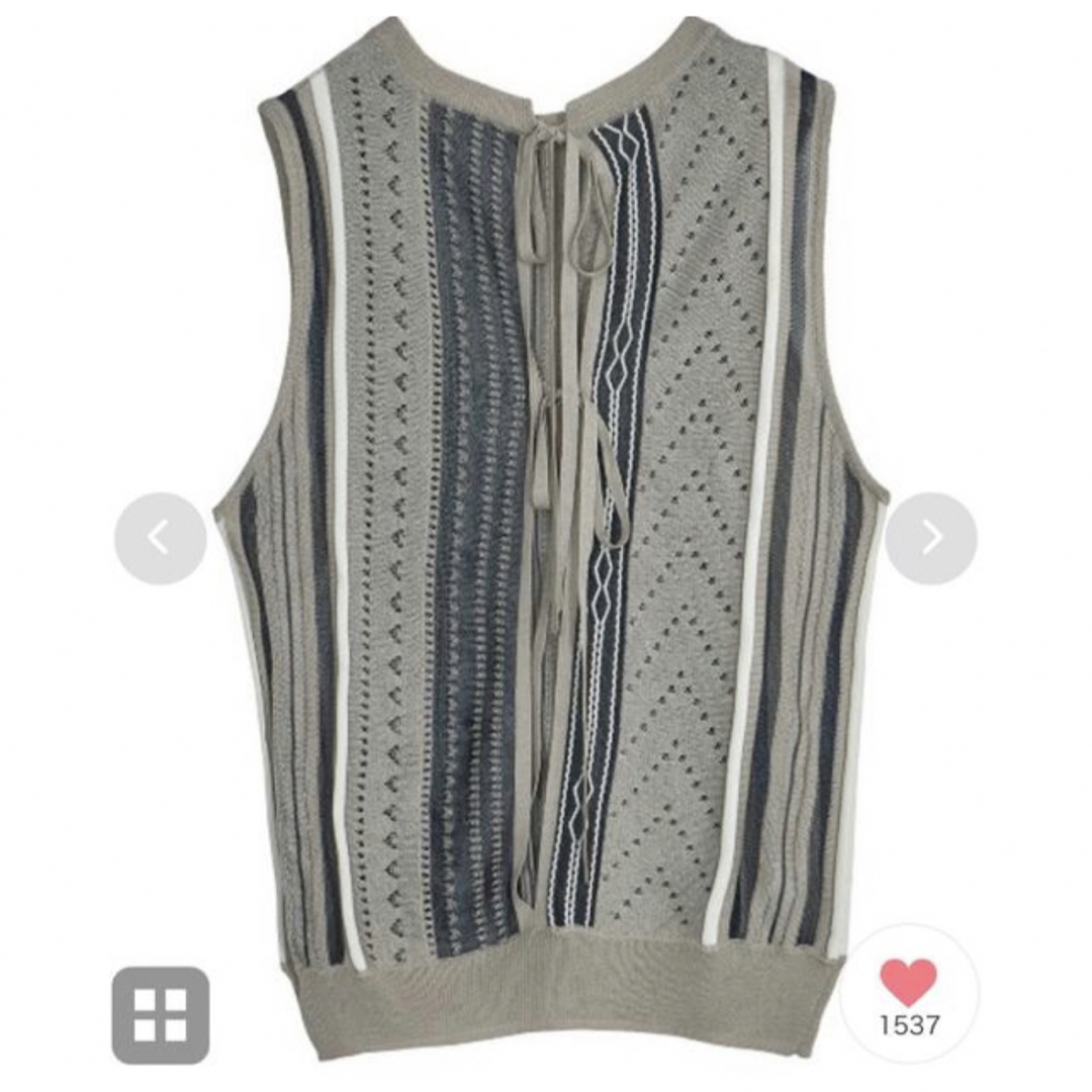 AMERI♡MEDI SHEER RANDOM STRIPE KNIT