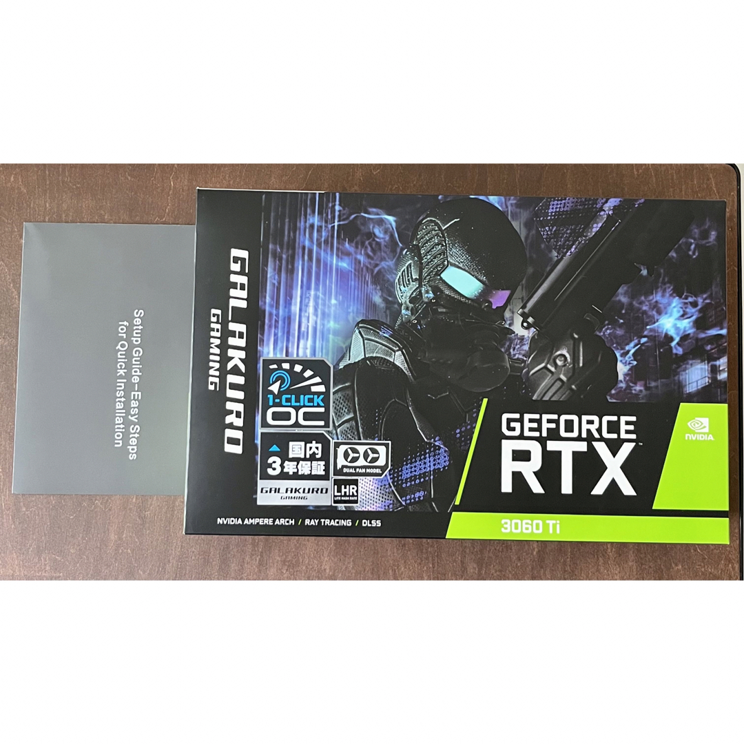 玄人志向 GG-RTX3060Ti-E8GB/DF/LHR|PCパーツ 玄人志向 GG-RTX3060Ti-E8GB/DF/LHR|PCパーツ