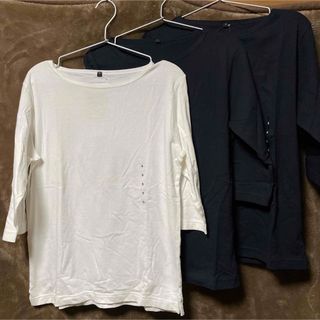 ムジルシリョウヒン(MUJI (無印良品))の新品 無印良品 七分Tシャツ 3枚セット 男女兼用(Tシャツ/カットソー(七分/長袖))