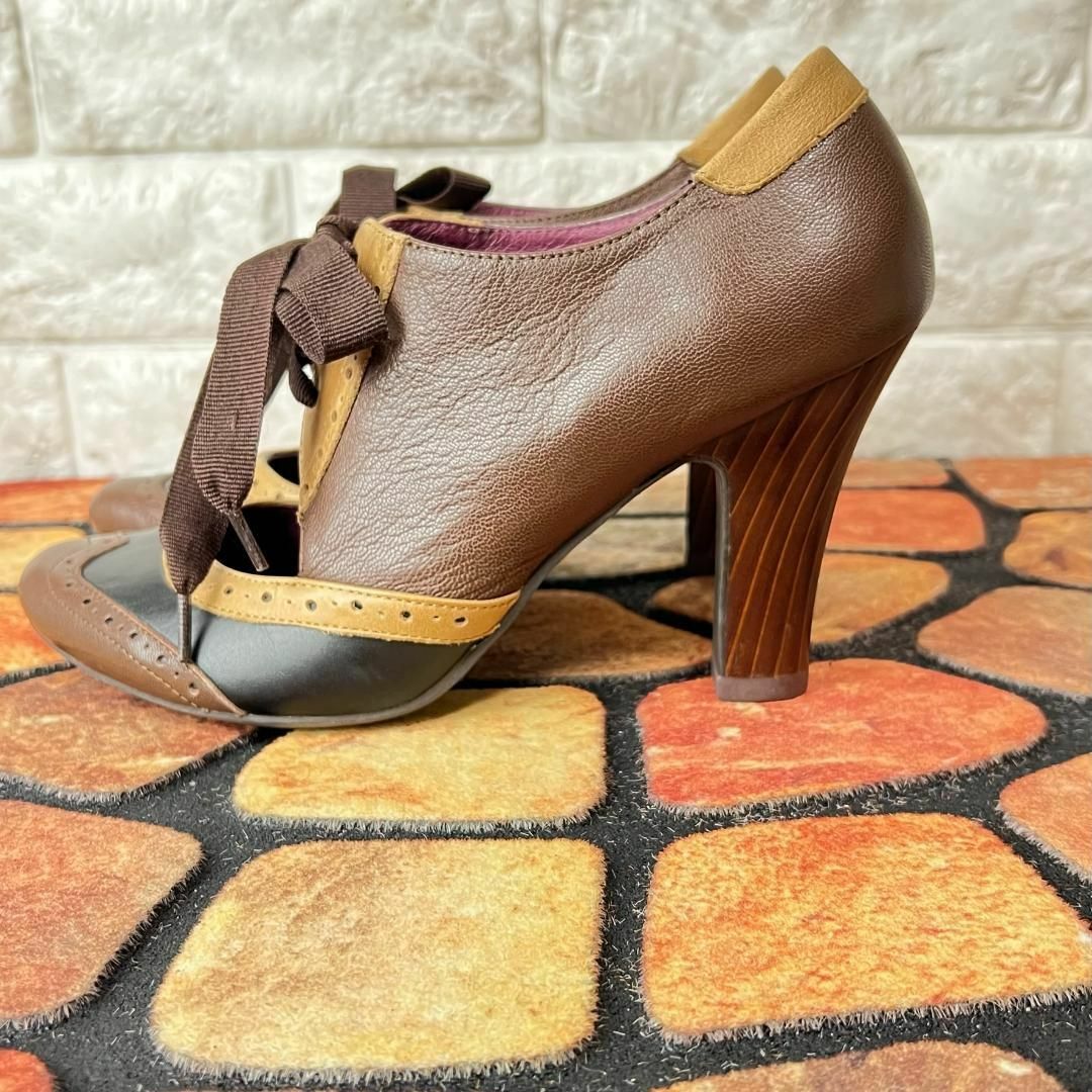 IBIZA(イビザ)のIbiza Last ジェフリーキャンベル レザー パンプス ブラウン レディースの靴/シューズ(ハイヒール/パンプス)の商品写真