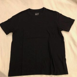 ムジルシリョウヒン(MUJI (無印良品))のMUJI U首Tシャツ ブラック メンズS インナーにも(Tシャツ/カットソー(半袖/袖なし))