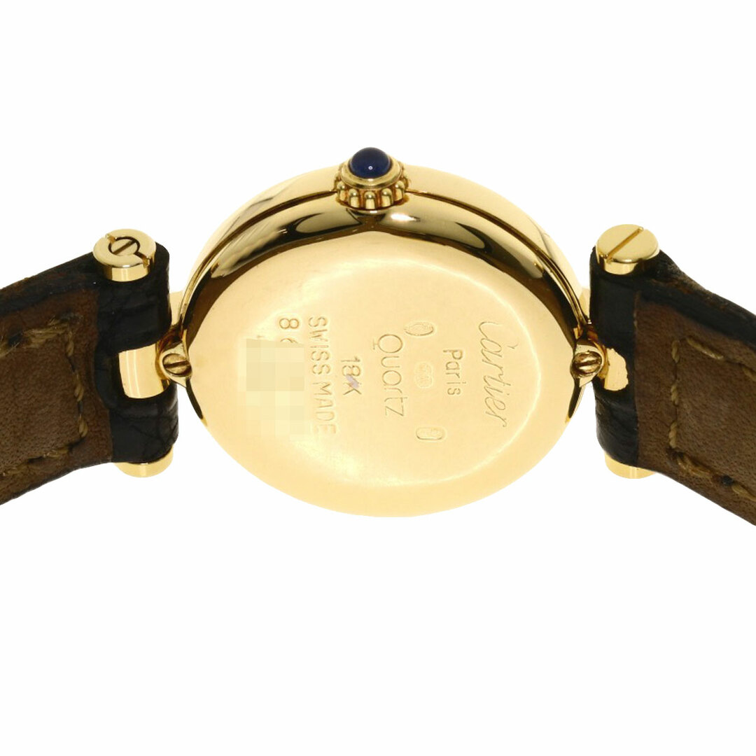 CARTIER マストヴァンドーム 腕時計 K18YG 革 レディース