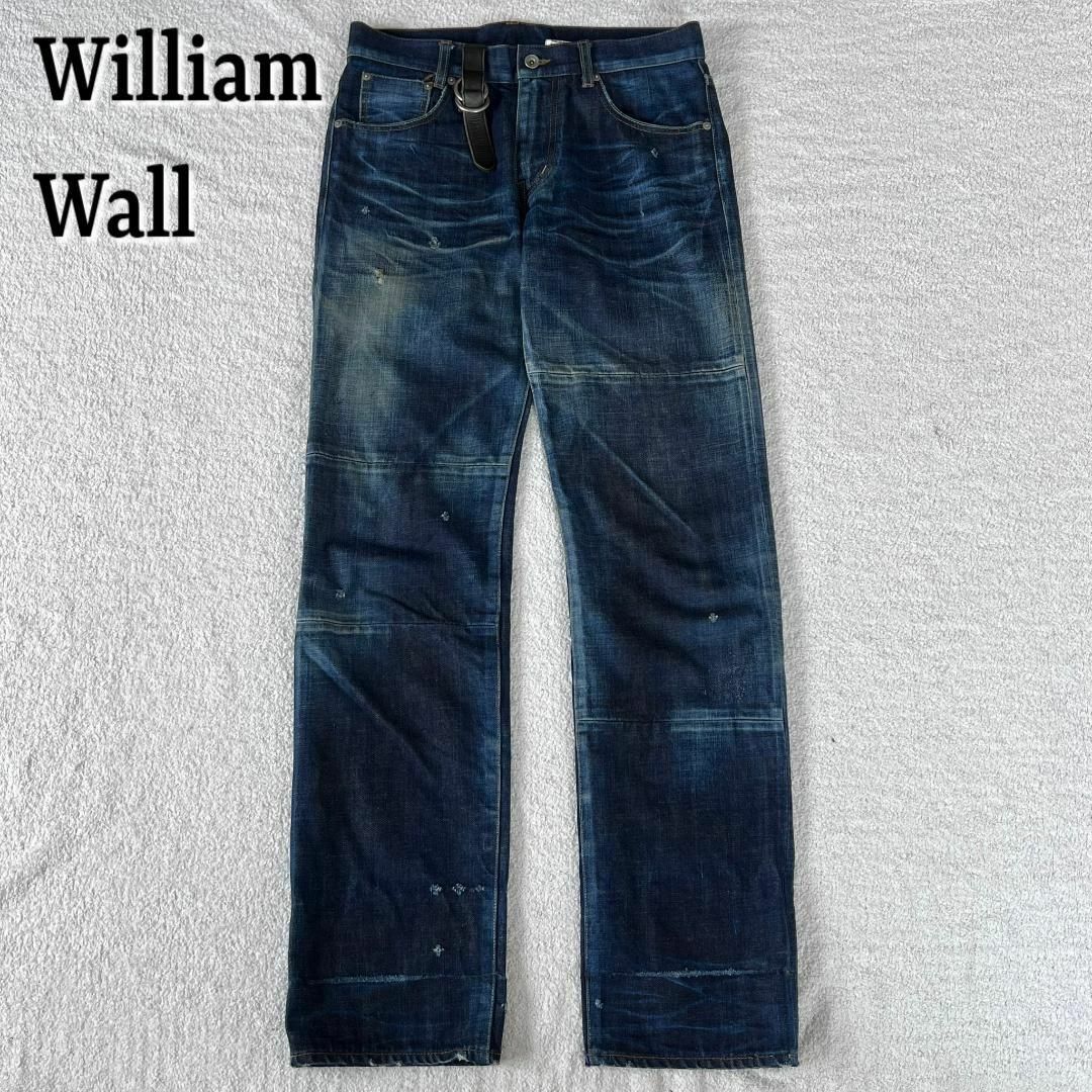 william wall ウィリアムウォール デニム レザーベルト 色落ち