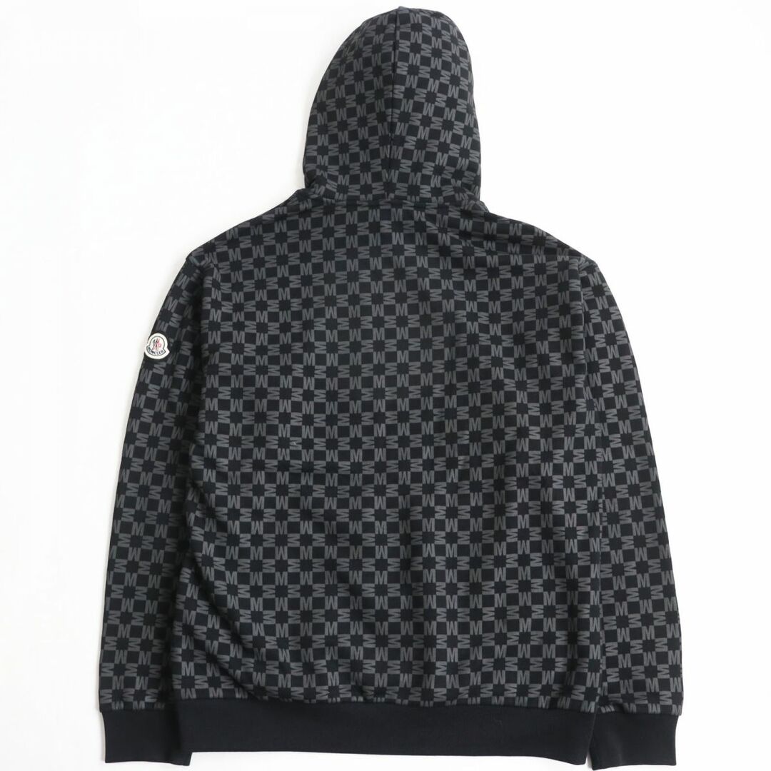 美品 MONCLER モンクレール ロゴ パーカー Sサイズ ブラック