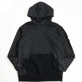 美品✨ MONCLER 半袖 パーカー フード ロゴ ワッペン ブラック S