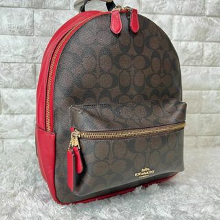 コーチ(COACH)のCOACH コーチ　チャーリー シグネチャー ミディアム リュック バックパック(リュック/バックパック)