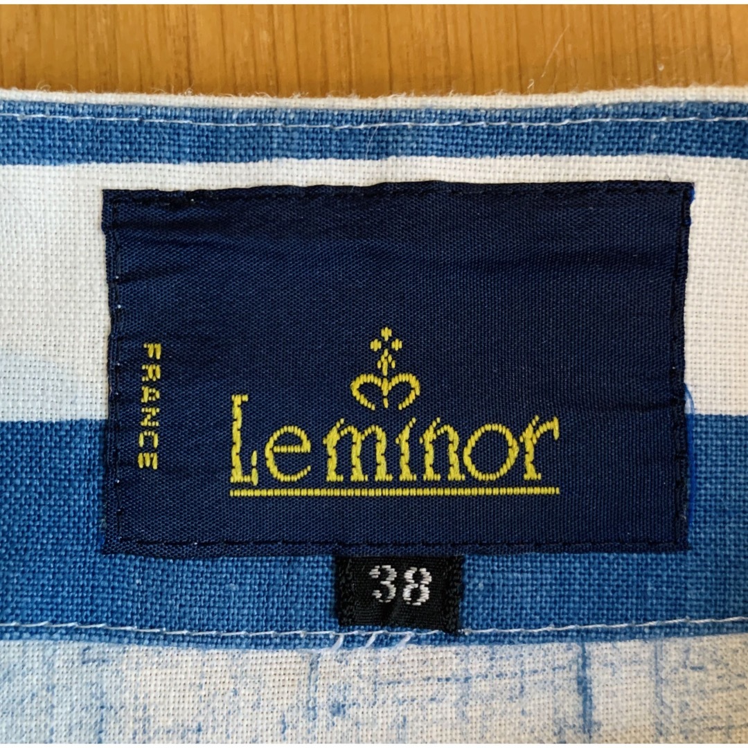 Le Minor(ルミノア)のle minor ルミノア　麻　ノースリーブ　ブラウス レディースのトップス(シャツ/ブラウス(半袖/袖なし))の商品写真