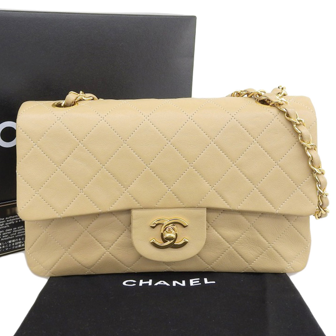 【本物保証】 箱・布袋・保付 シャネル CHANEL マトラッセ 23 ダブルフラップ ショルダーバッグ ゴールド金具 シール付 1番台 A01113