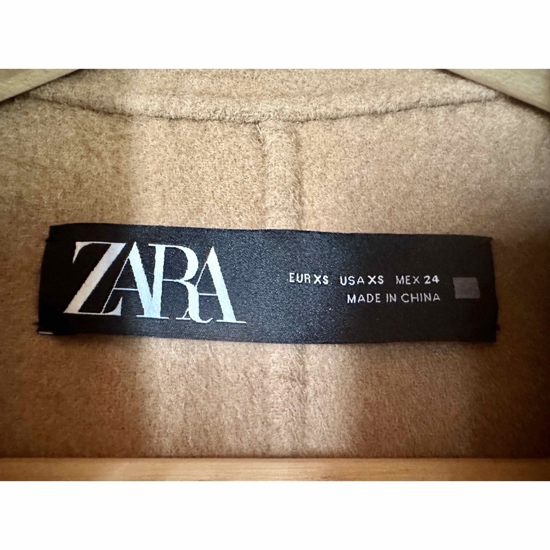 ZARA(ザラ)の【美品】ザラ ウール ジレ ロングコート ベージュ XS レディースのジャケット/アウター(その他)の商品写真