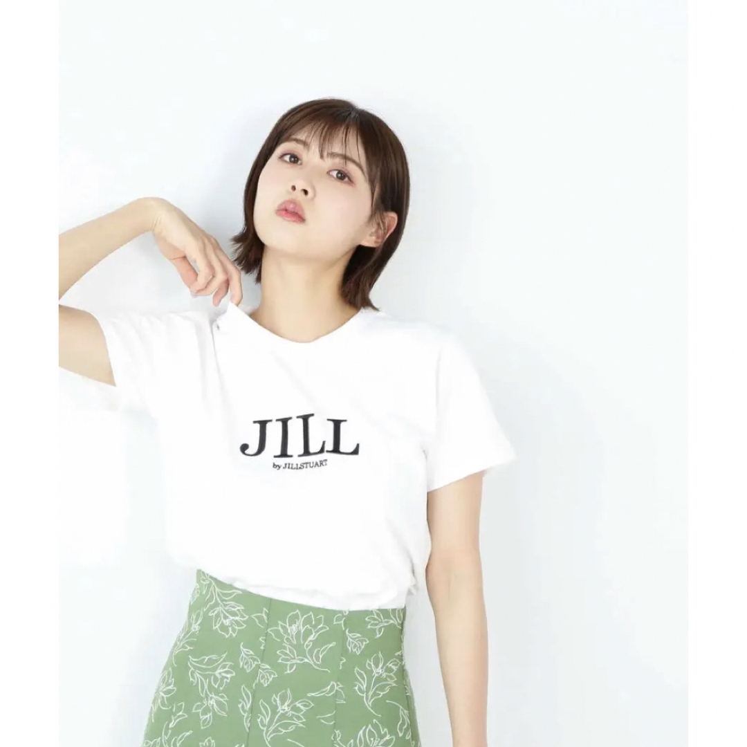 JILL by JILLSTUART オーガニックコットン　シシュウロゴTシャツ