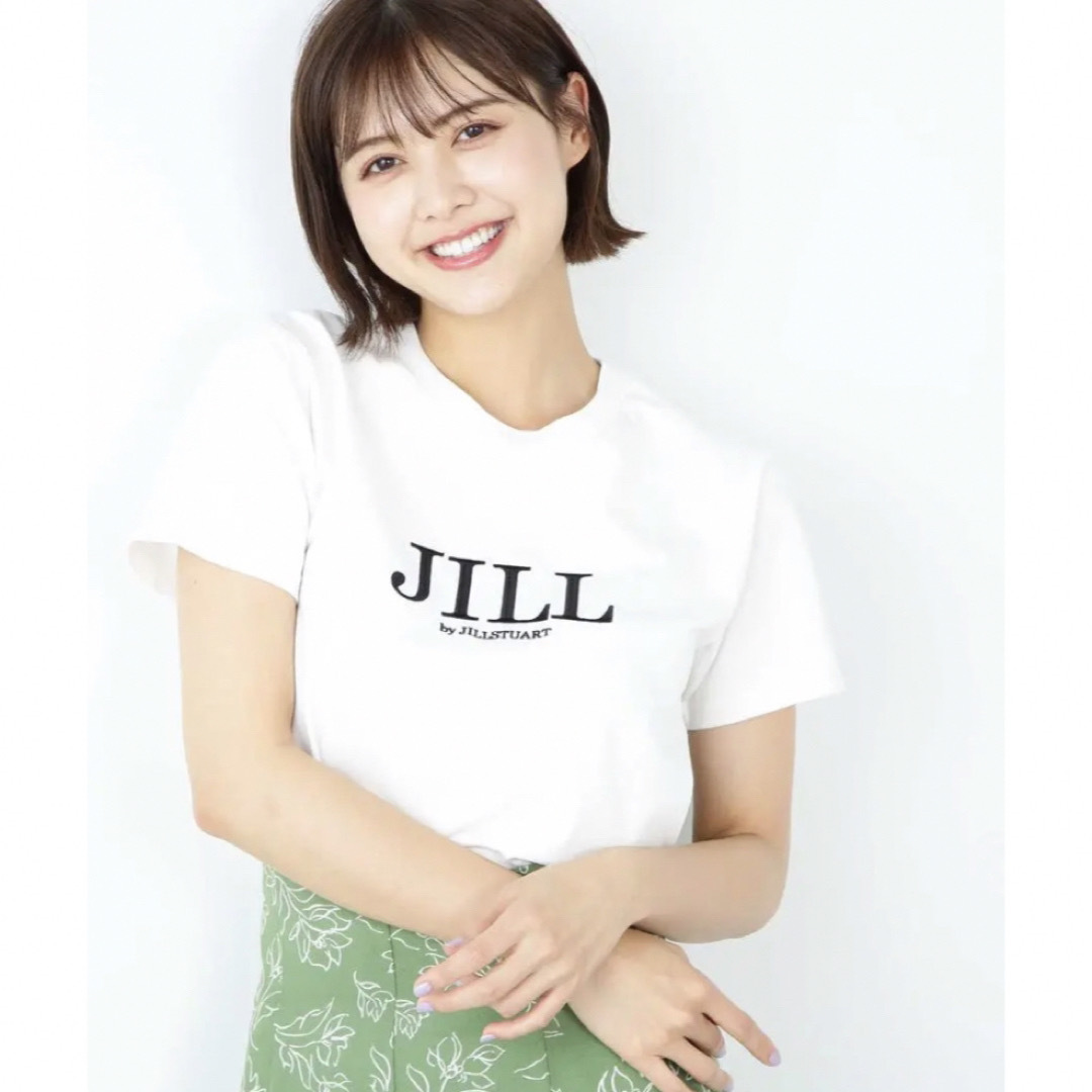 JILL by JILLSTUART オーガニックコットン　シシュウロゴTシャツ