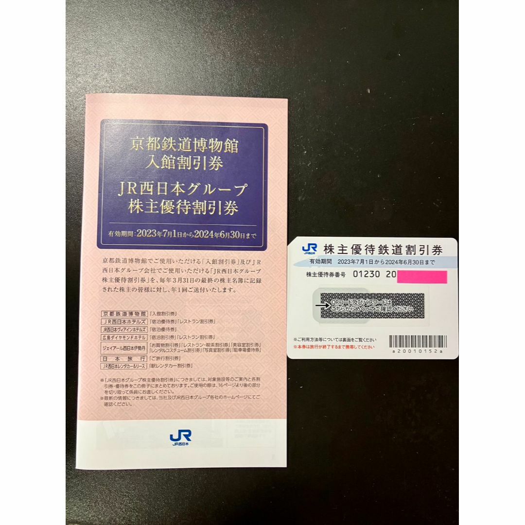 JR(ジェイアール)のJR西日本　株主優待鉄道割引 チケットの乗車券/交通券(その他)の商品写真