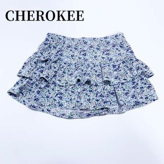 CHEROKEEチェロキー小花柄フリルパンツズボン子供服ベビー服90ブルー(パンツ/スパッツ)