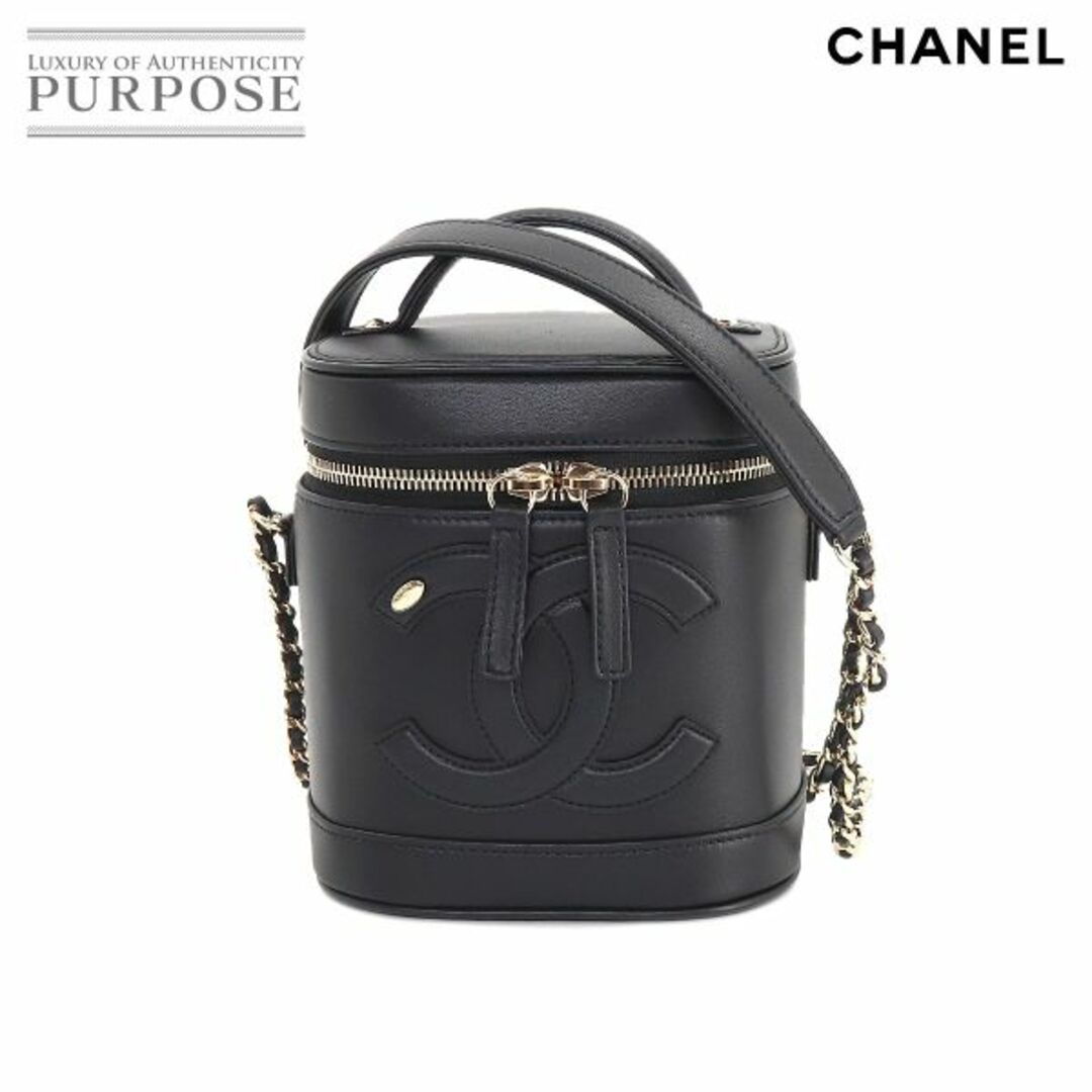 CHANEL(シャネル)の未使用 展示品 シャネル CHANEL バニティ 2way ハンド チェーン ショルダー バッグ レザー ブラック AS0323 ゴールド 金具 VLP 90193828 レディースのバッグ(ハンドバッグ)の商品写真