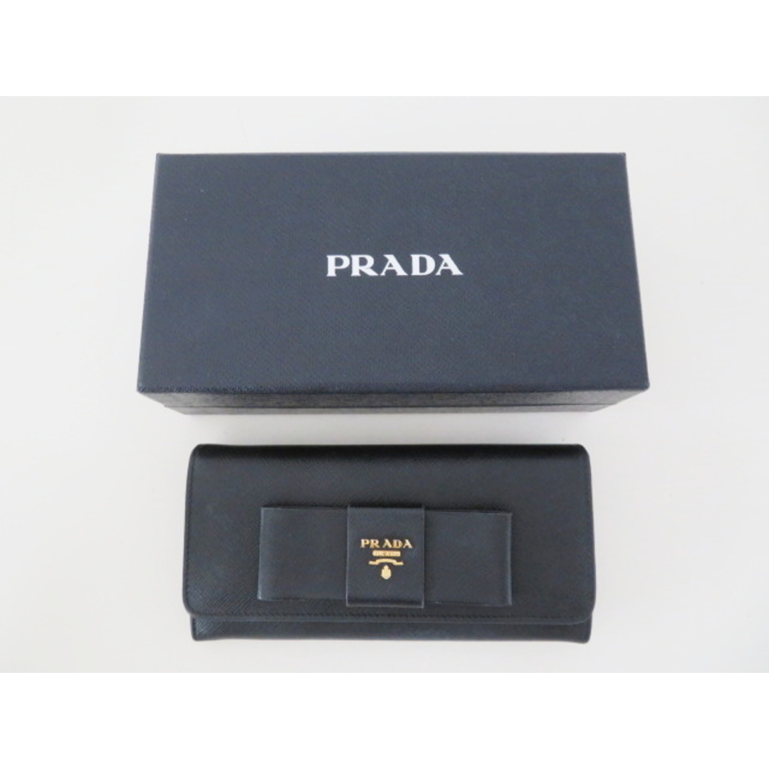 K07 PRADA リボン カードケース付き サフィアーノレザー 2つ折り長財布 9