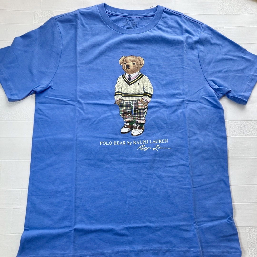 Ralph Lauren(ラルフローレン)のメンズS相当　ラルフローレン　ベア　水色　半袖　L160-165cm メンズのトップス(Tシャツ/カットソー(半袖/袖なし))の商品写真