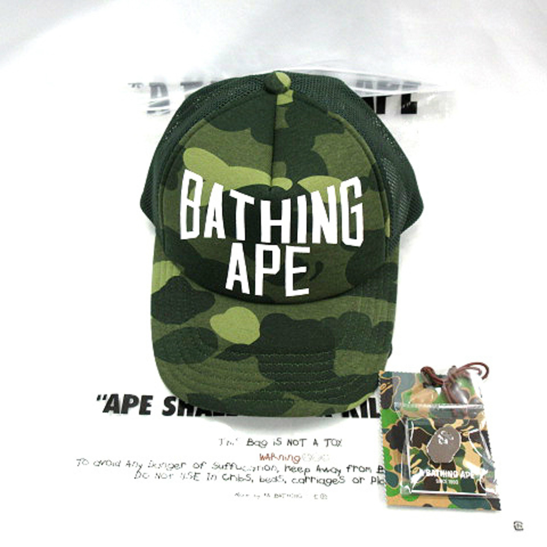 A BATHING APE - A BATHING APE カモ 迷彩柄 メッシュ キャップ 帽子