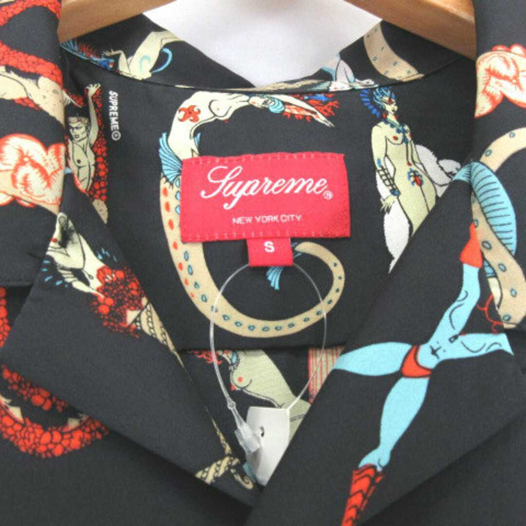 SUPREME 18SS Alphabet Silk Shirt 黒 S 2