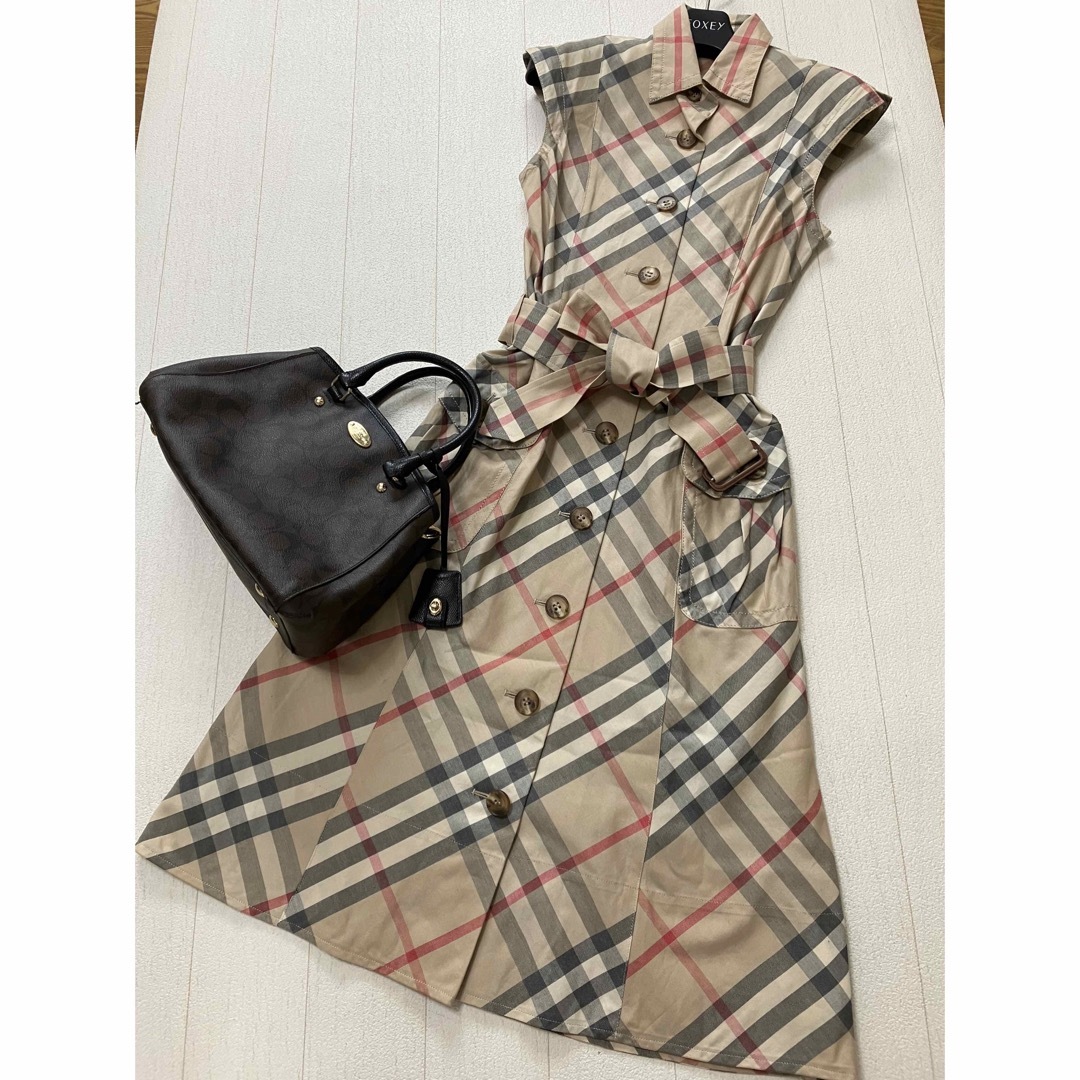 BURBERRY - 美品 バーバリー ロンドン ワンピース チェック ベージュの