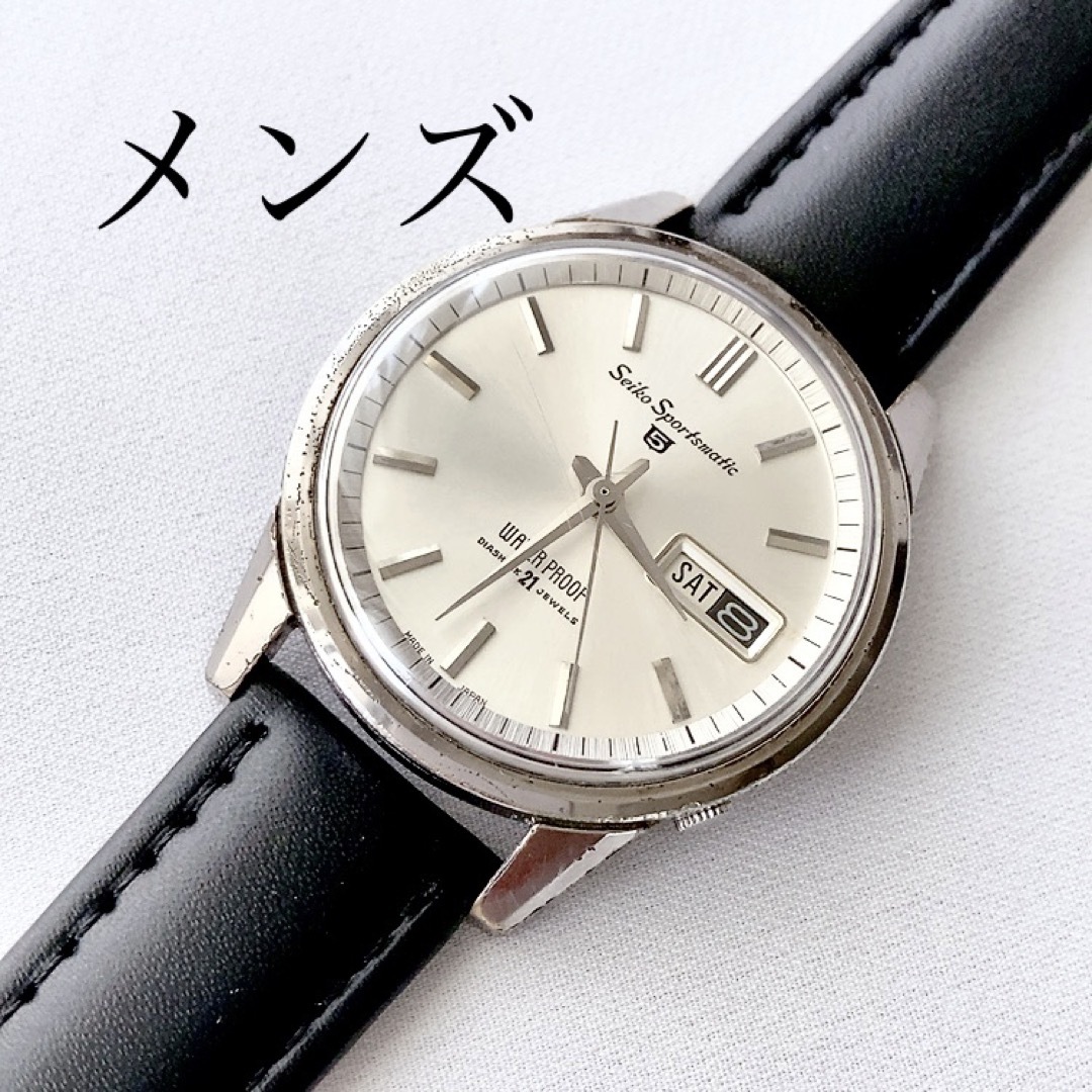 SEIKO5  sports matic 21石メンズ自動巻き腕時計　稼動品 ♪