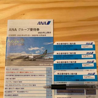 ANA株主優待券4枚＋グループ優待券1冊(航空券)