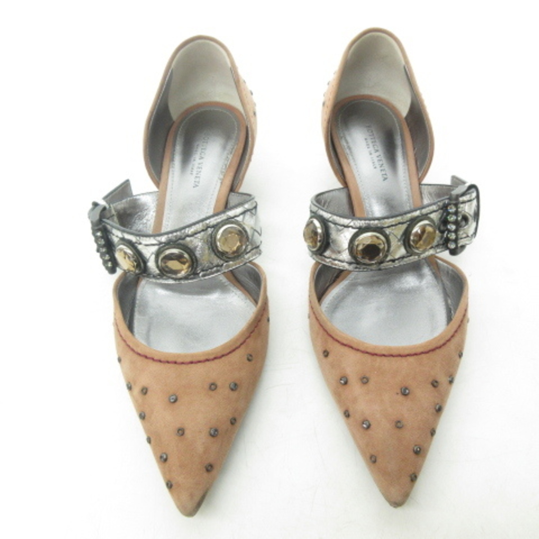 Bottega Veneta - BOTTEGA VENETA ミュール ビジュー ピンクベージュ
