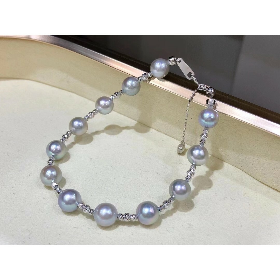 高級】あこや真珠 ブレスレットk18の通販 by 天然ダイヤモンド&パール