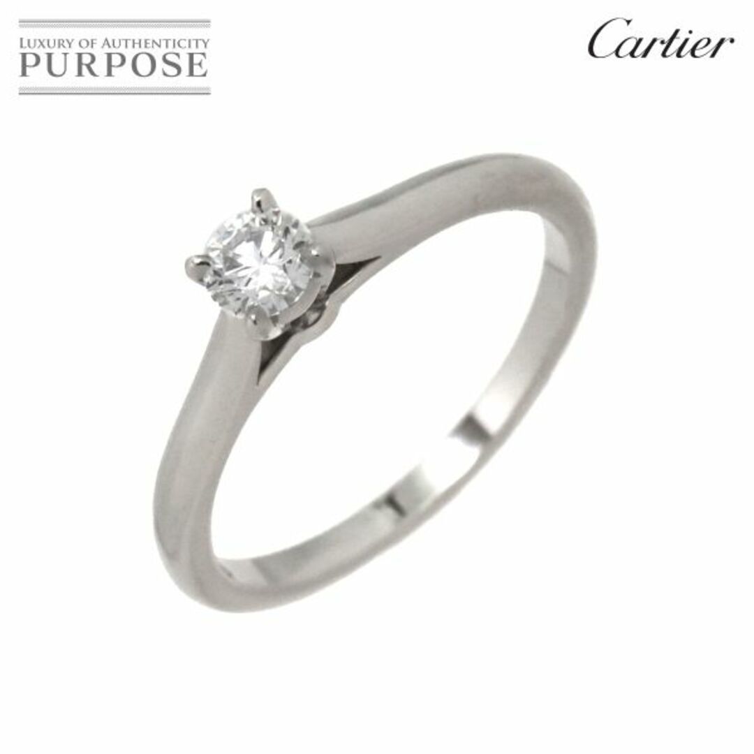 カルティエ Cartier ソリテール ダイヤ 0.23ct D/VVS2/EX #51 リング Pt プラチナ 指輪【鑑定書付き】VLP 90190885