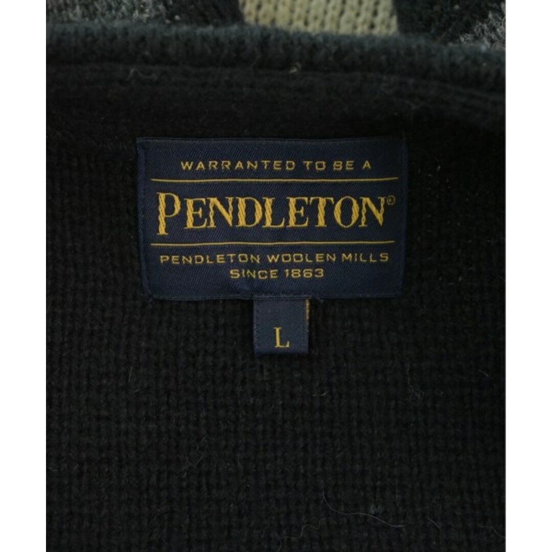 PENDLETON(ペンドルトン)のPENDLETON ペンドルトン カーディガン L 黒 【古着】【中古】 メンズのトップス(カーディガン)の商品写真