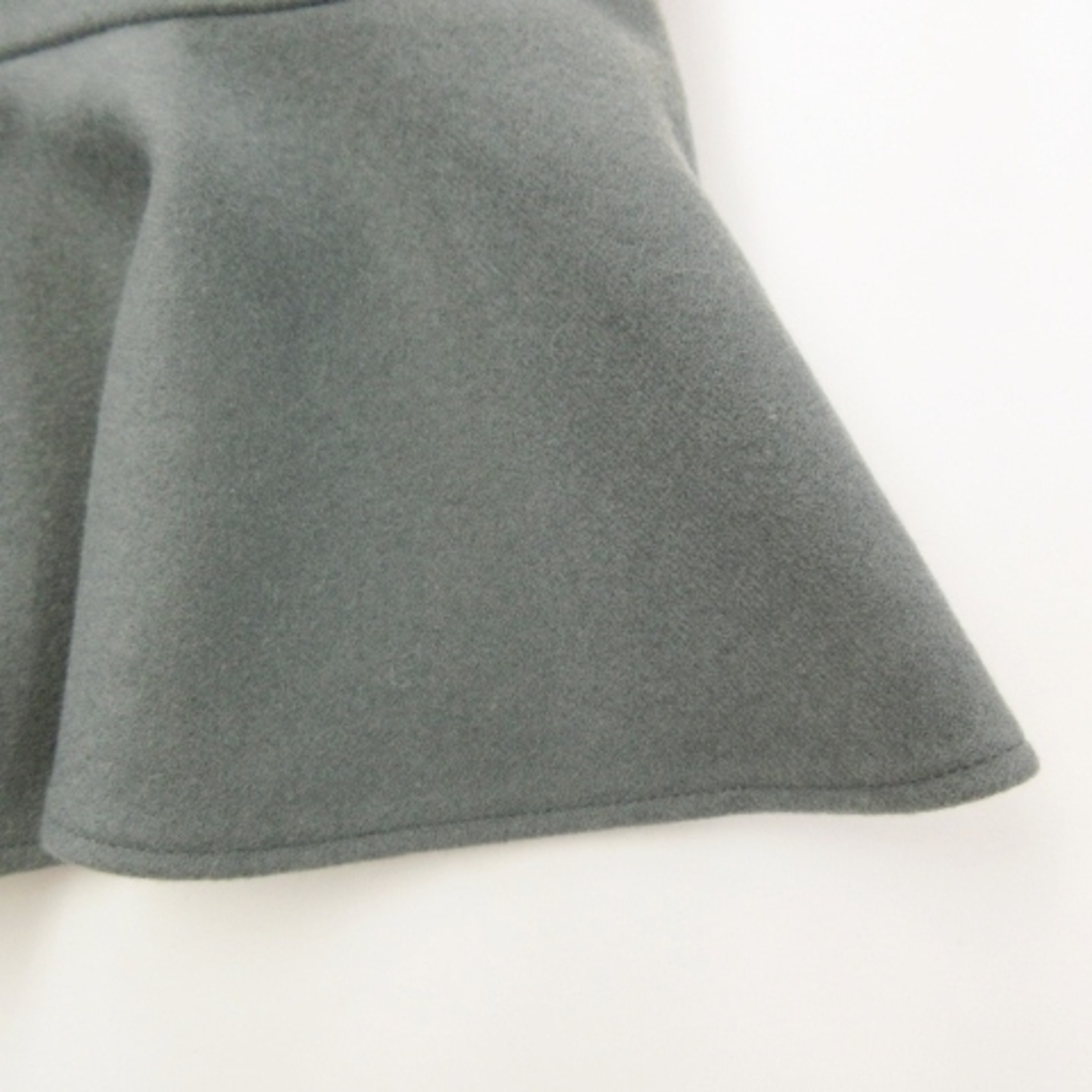 ヨーコチャン 美品 近年モデル ワンピース ウール 裾フレア 灰 38 MKS