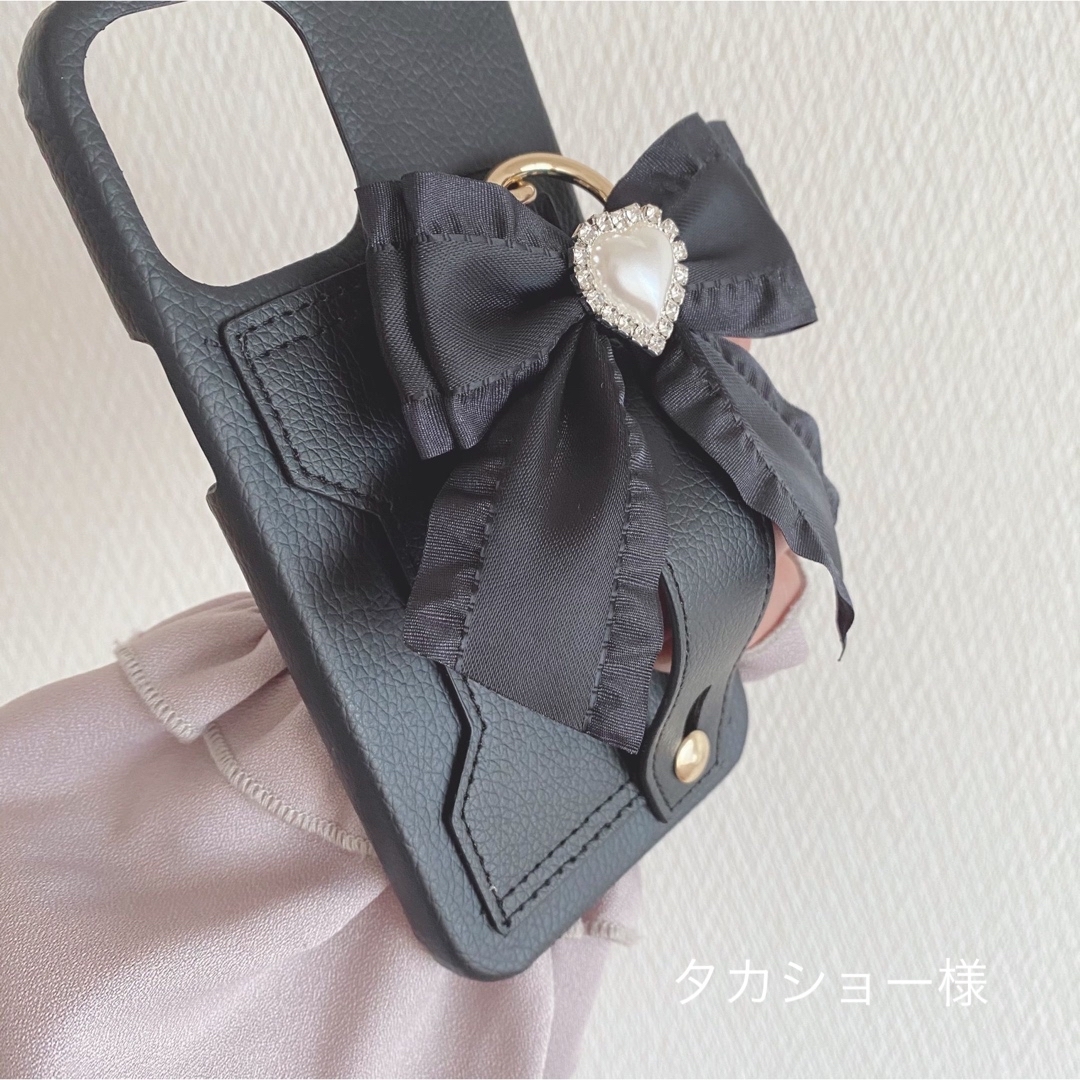 タカショー様 フリルリボンiPhoneケース スマホ/家電/カメラのスマホアクセサリー(iPhoneケース)の商品写真