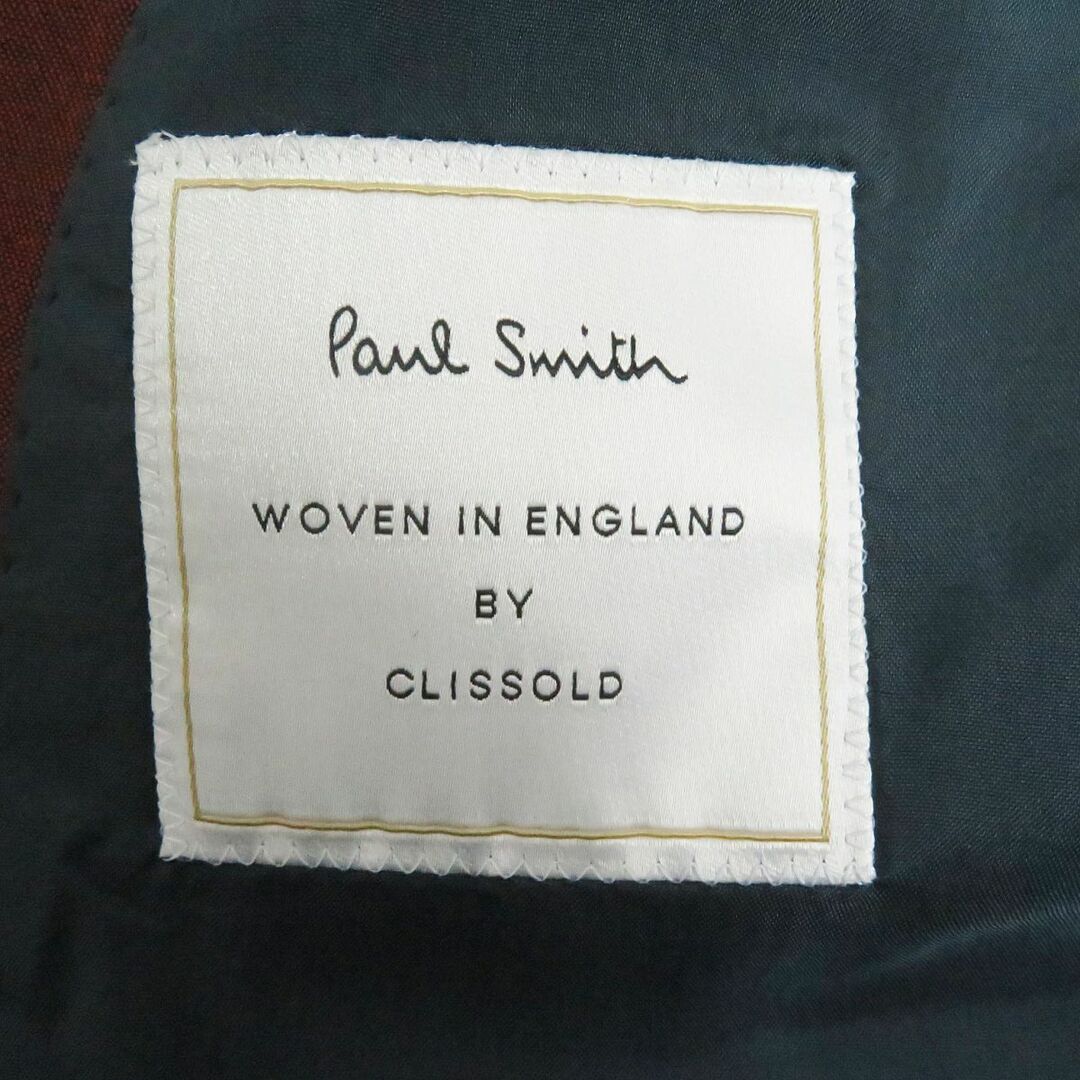 Paul Smith(ポールスミス)の未使用品□Paul Smith/ポールスミス CLISSOLD社製生地 ウール×モヘア シングル スリーピーススーツ セットアップ レッド系 M 日本製 正規 メンズのスーツ(セットアップ)の商品写真