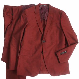 ポールスミス(Paul Smith)の未使用品□Paul Smith/ポールスミス CLISSOLD社製生地 ウール×モヘア シングル スリーピーススーツ セットアップ レッド系 M 日本製 正規(セットアップ)