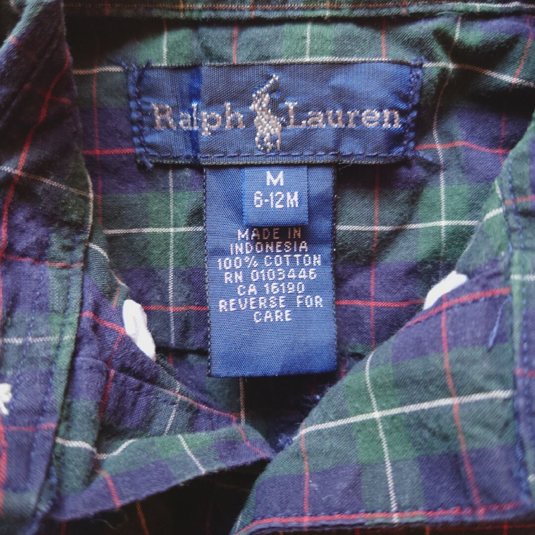 POLO RALPH LAUREN(ポロラルフローレン)の【RALPH LAUREN】　ベビー　ロンパース　タータンチェック キッズ/ベビー/マタニティのベビー服(~85cm)(ロンパース)の商品写真