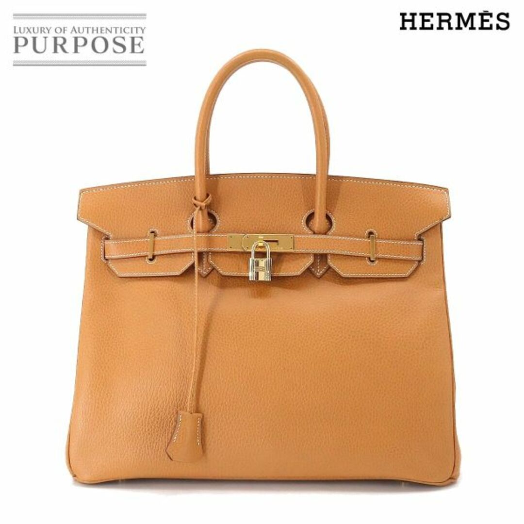 エルメス HERMES バーキン35 ハンド バッグ アルデンヌ ナチュラル □B刻印 ゴールド 金具 VLP 90199488